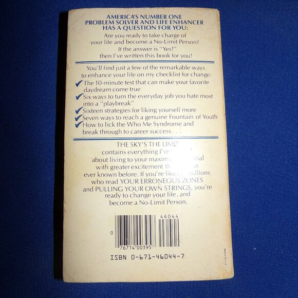 The Sky's the Limit by Dr Wayne Dyer - Vintage Paperback Book - Picture 2 of 8